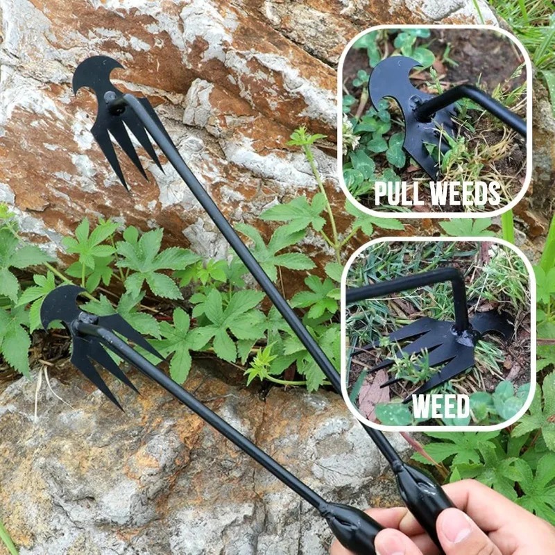 Soil Scoop Tool - Râteau de jardin manuel 2-en-1, outil
